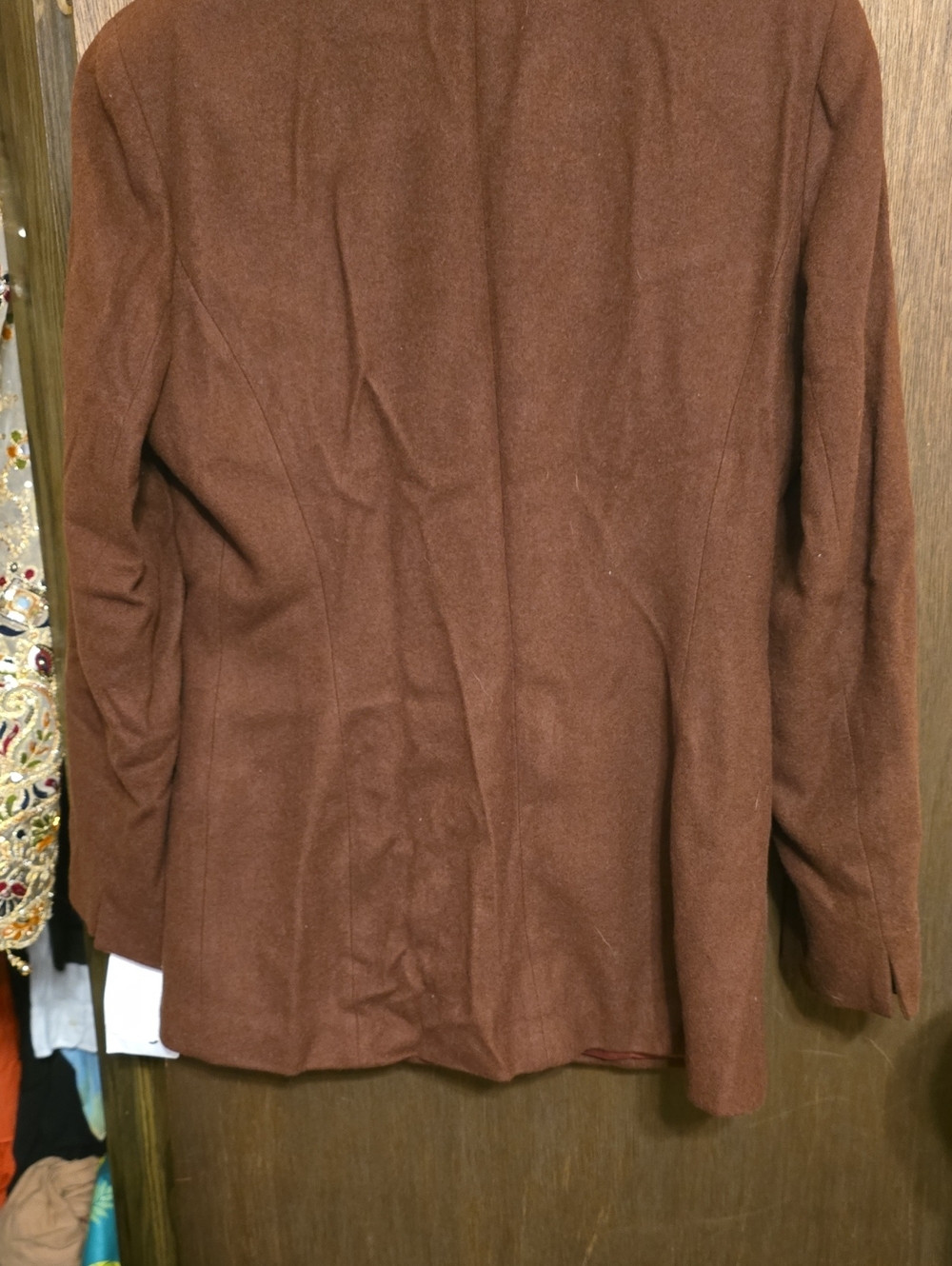 Jones New York Women's Brown Wool Blend Button Jacket - Picture 4 of 6